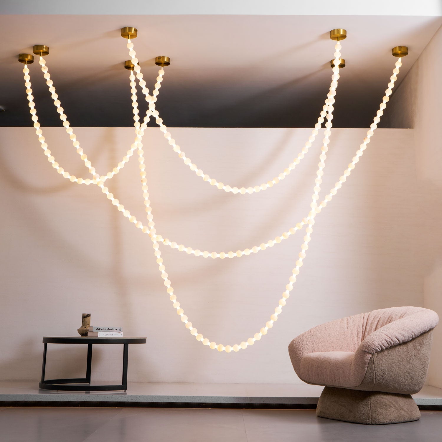 Grempt Alabaster Pearl Necklace Chandelier