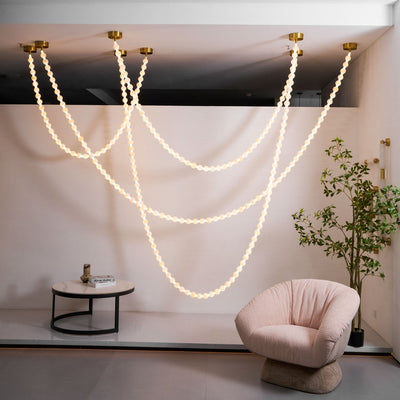 Grempt Alabaster Pearl Necklace Chandelier