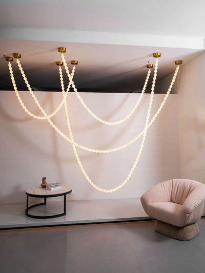 Grempt Alabaster Pearl Necklace Chandelier