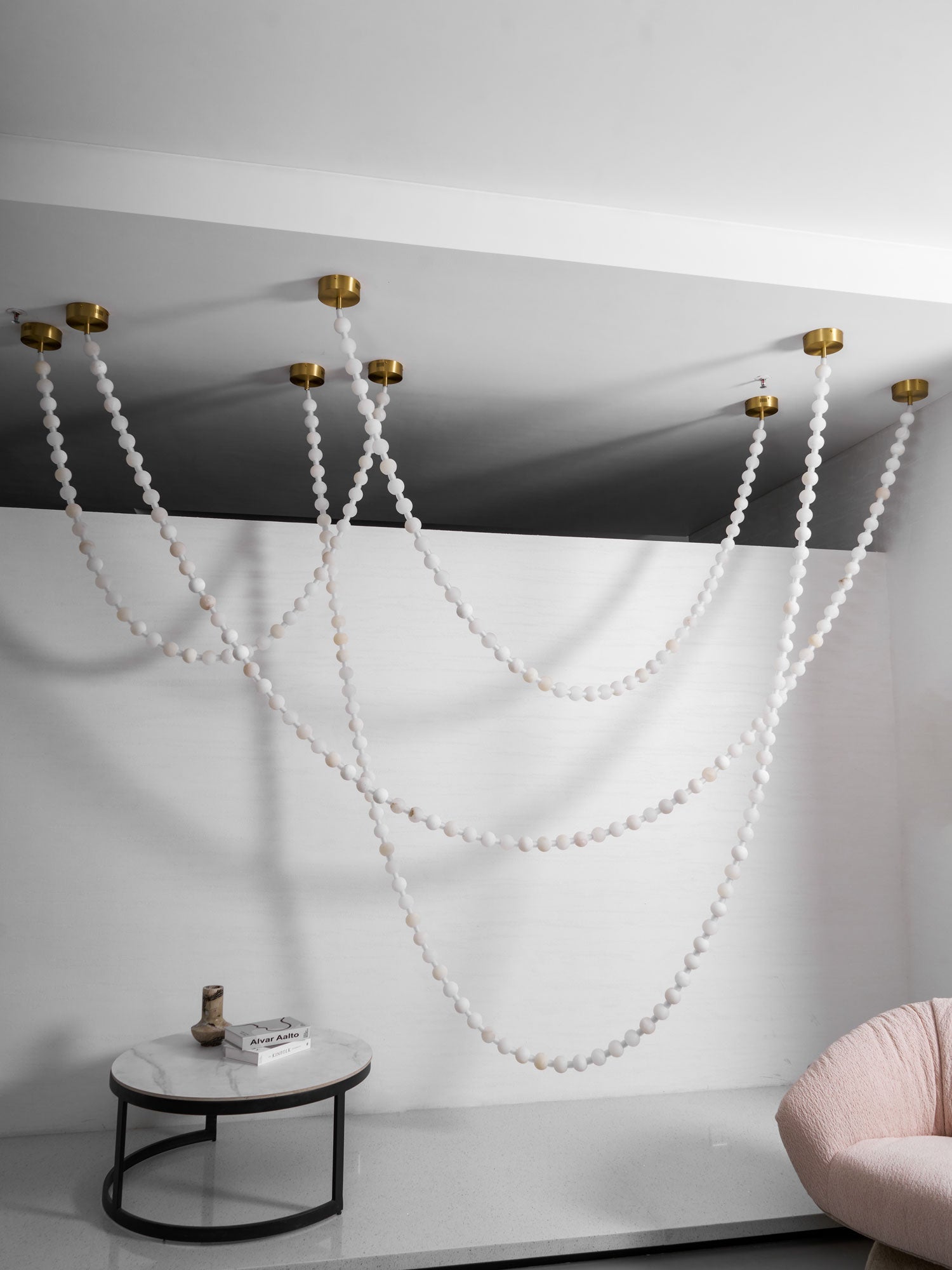 Grempt Alabaster Pearl Necklace Chandelier