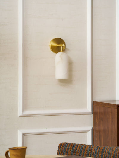 Delaborne Pillar Alabaster Indoor Wall Light