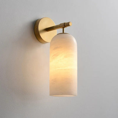 Delaborne Pillar Alabaster Indoor Wall Light