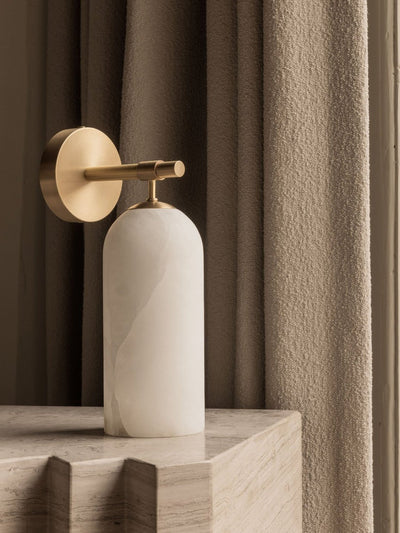 Delaborne Pillar Alabaster Indoor Wall Light