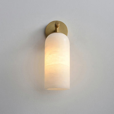 Delaborne Pillar Alabaster Indoor Wall Light