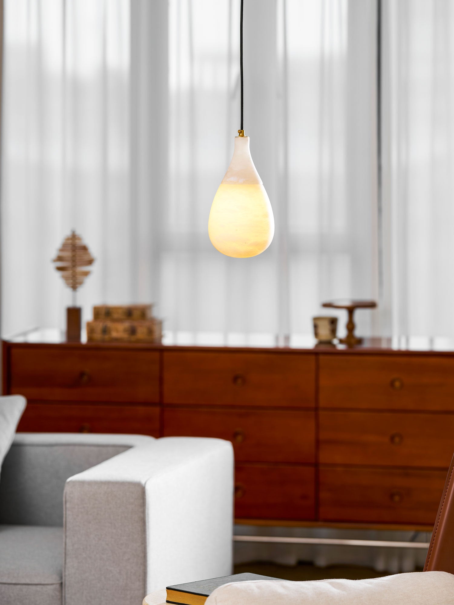 Avenith Alabaster Raindrop Pendant Light