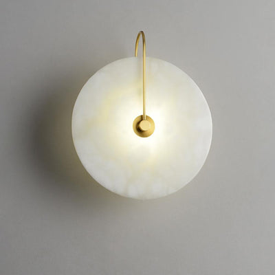 Kristy Alabaster LED Wall Lamp Round Iconic Circular