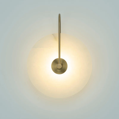 Kristy Alabaster LED Wall Lamp Round Iconic Circular