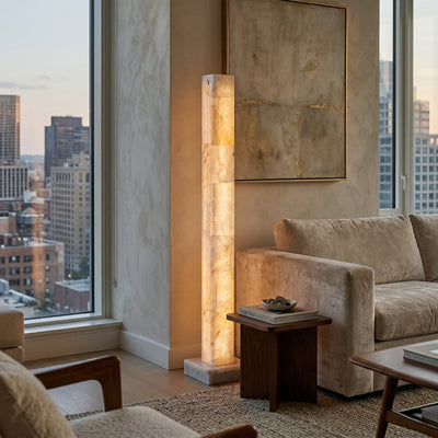 Frozen Alabaster Floor Lamp