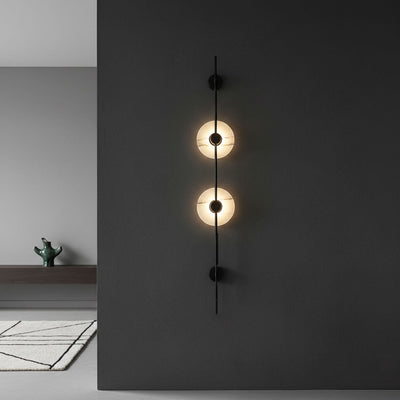 Neron Alabaster Vertical Wall Sconce