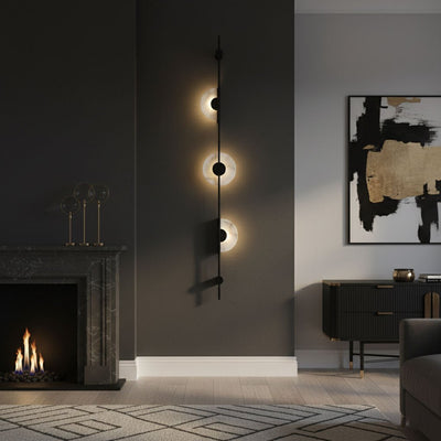 Neron Alabaster Vertical Wall Sconce