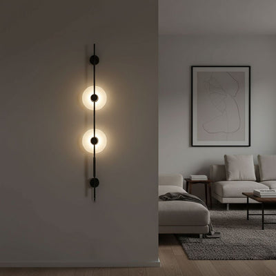 Neron Alabaster Vertical Wall Sconce