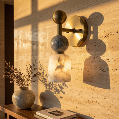 Dovergrove Alabaster Indoor Wall Light