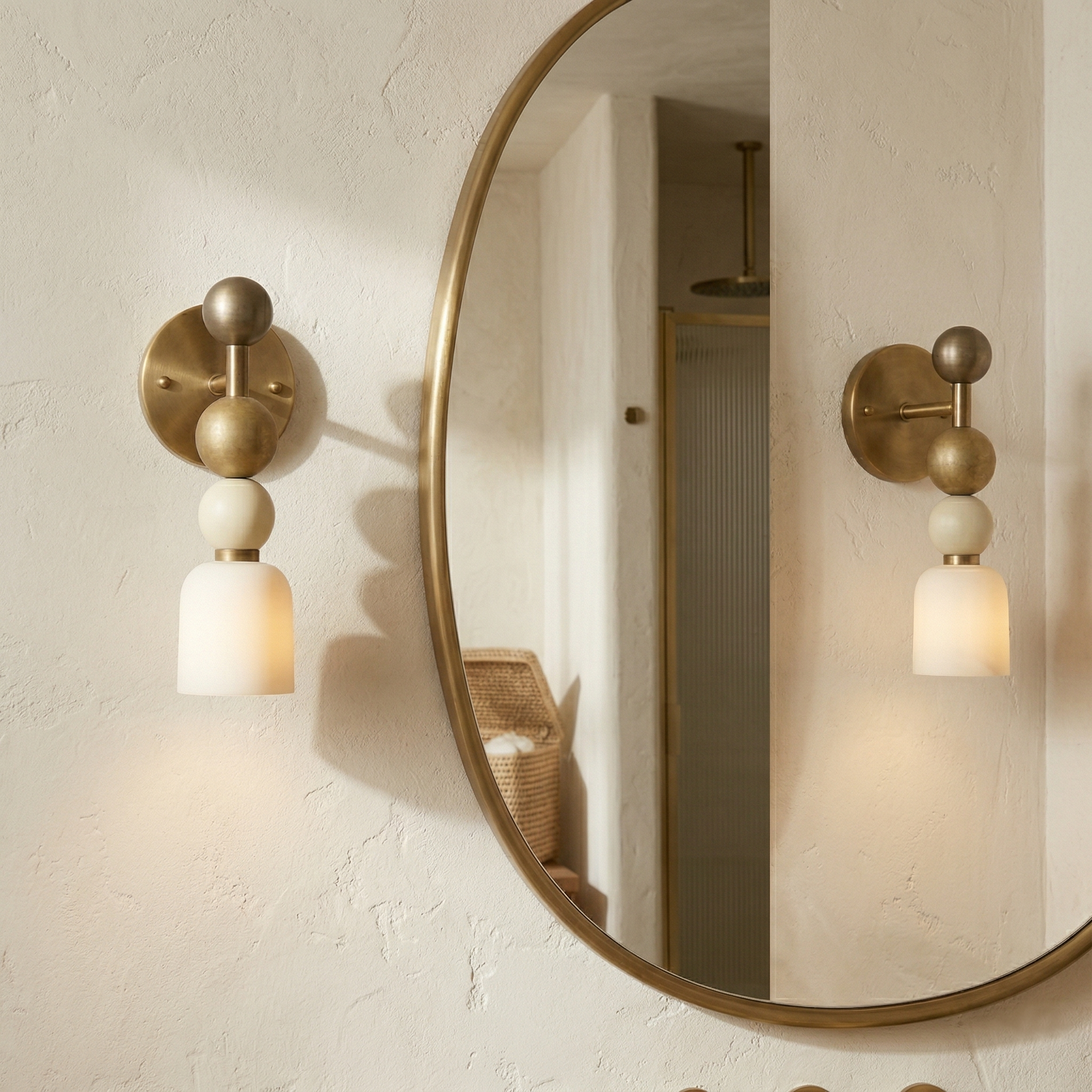 Dovergrove Alabaster Indoor Wall Light