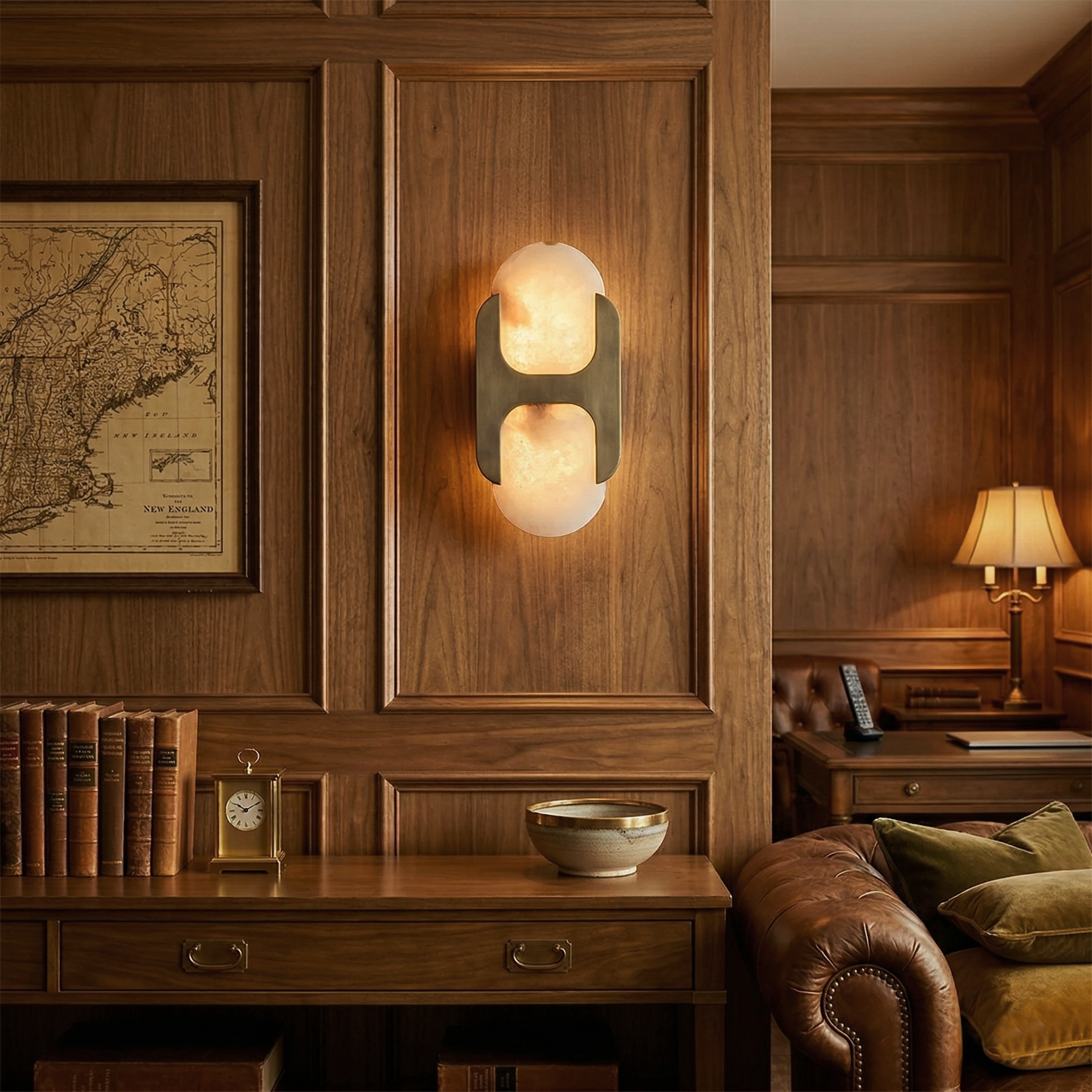 Silverford Alabaster Indoor Wall Light
