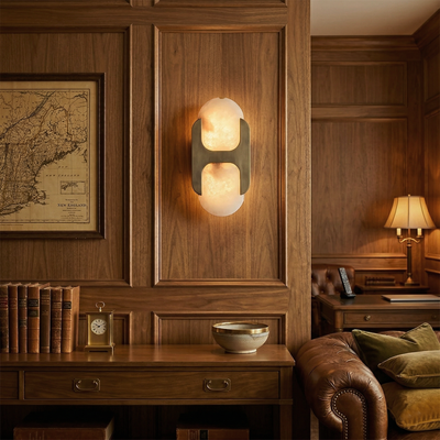 Silverford Alabaster Indoor Wall Light