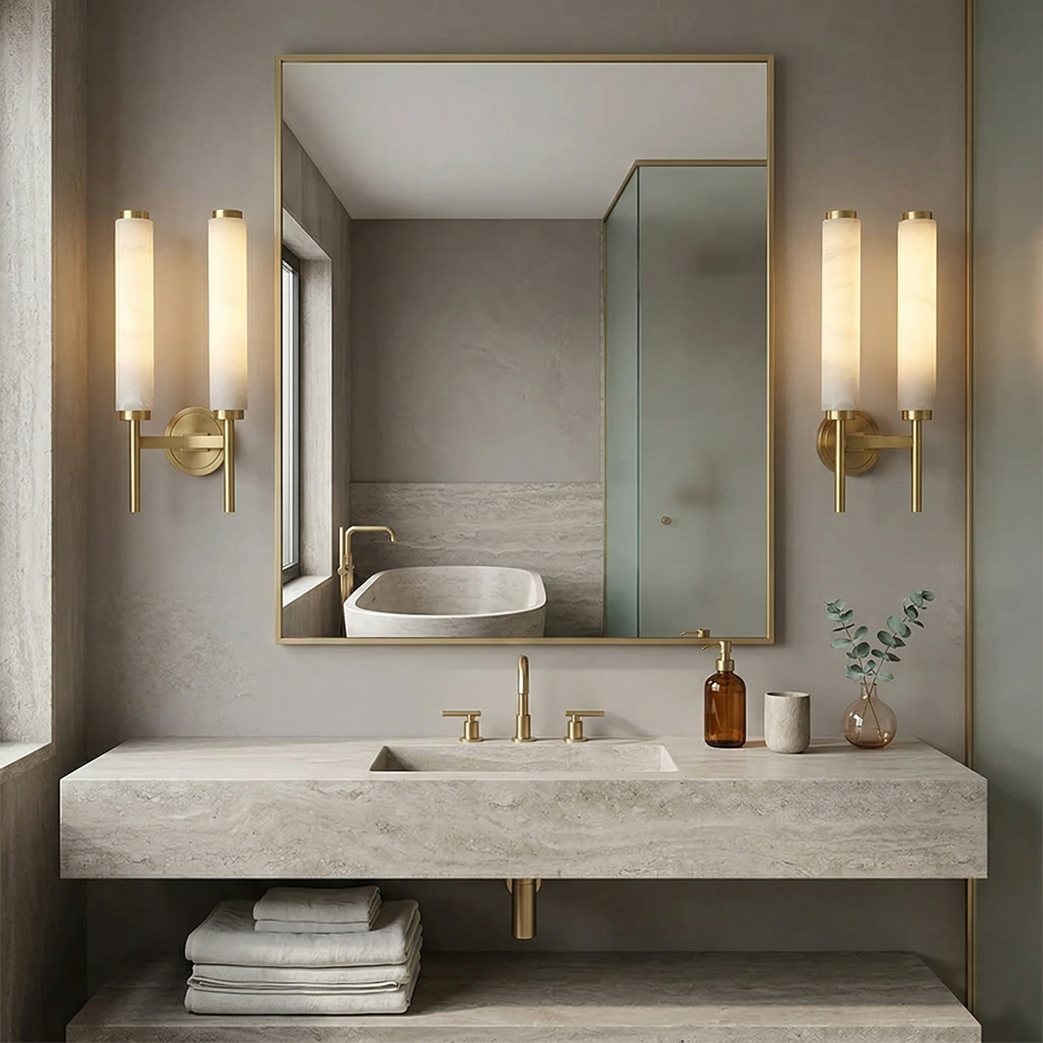 Orinley Alabaster Indoor Wall Light