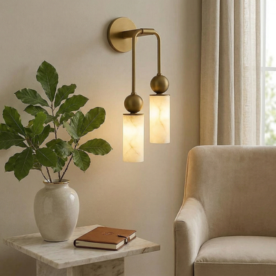 Glenwick Alabaster Indoor Wall Light