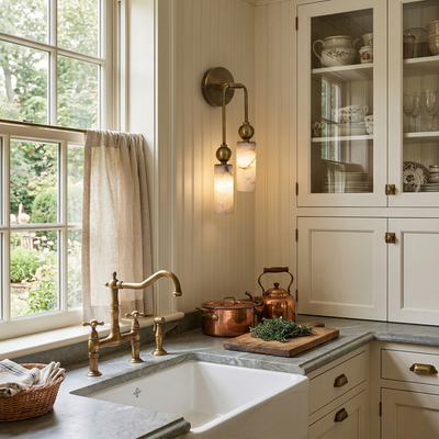 Glenwick Alabaster Indoor Wall Light