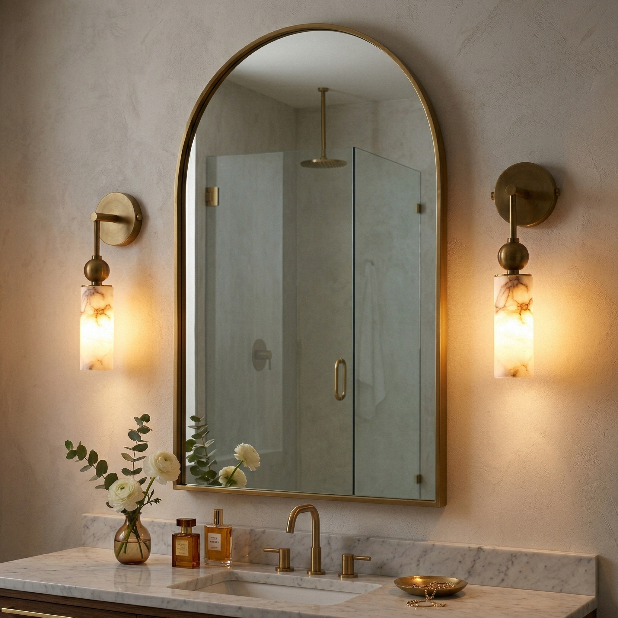 Glenwick Alabaster Indoor Wall Light