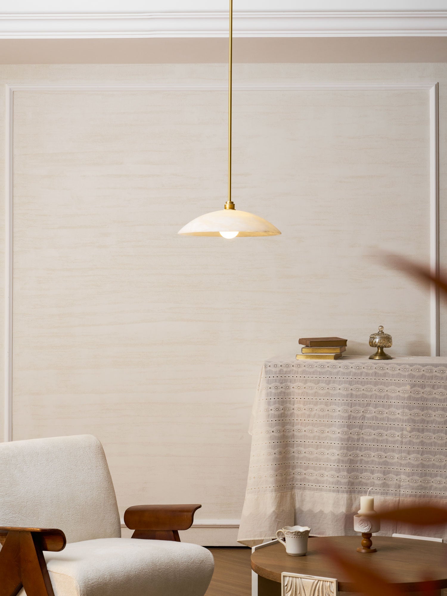 Westmere Alabaster Dome Pendant Light