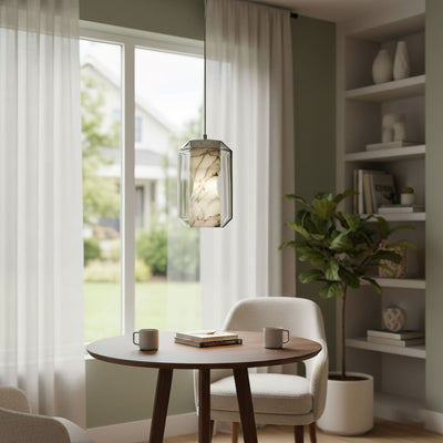 Edenborne Alabaster Glass Cylinder Pendant Light