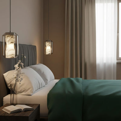 Edenborne Alabaster Glass Cylinder Pendant Light