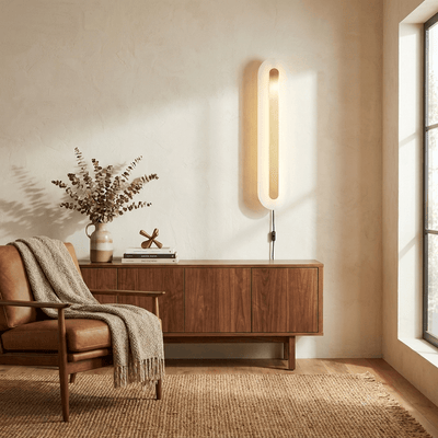 Alabaster Rounded Plug-in Wall Light