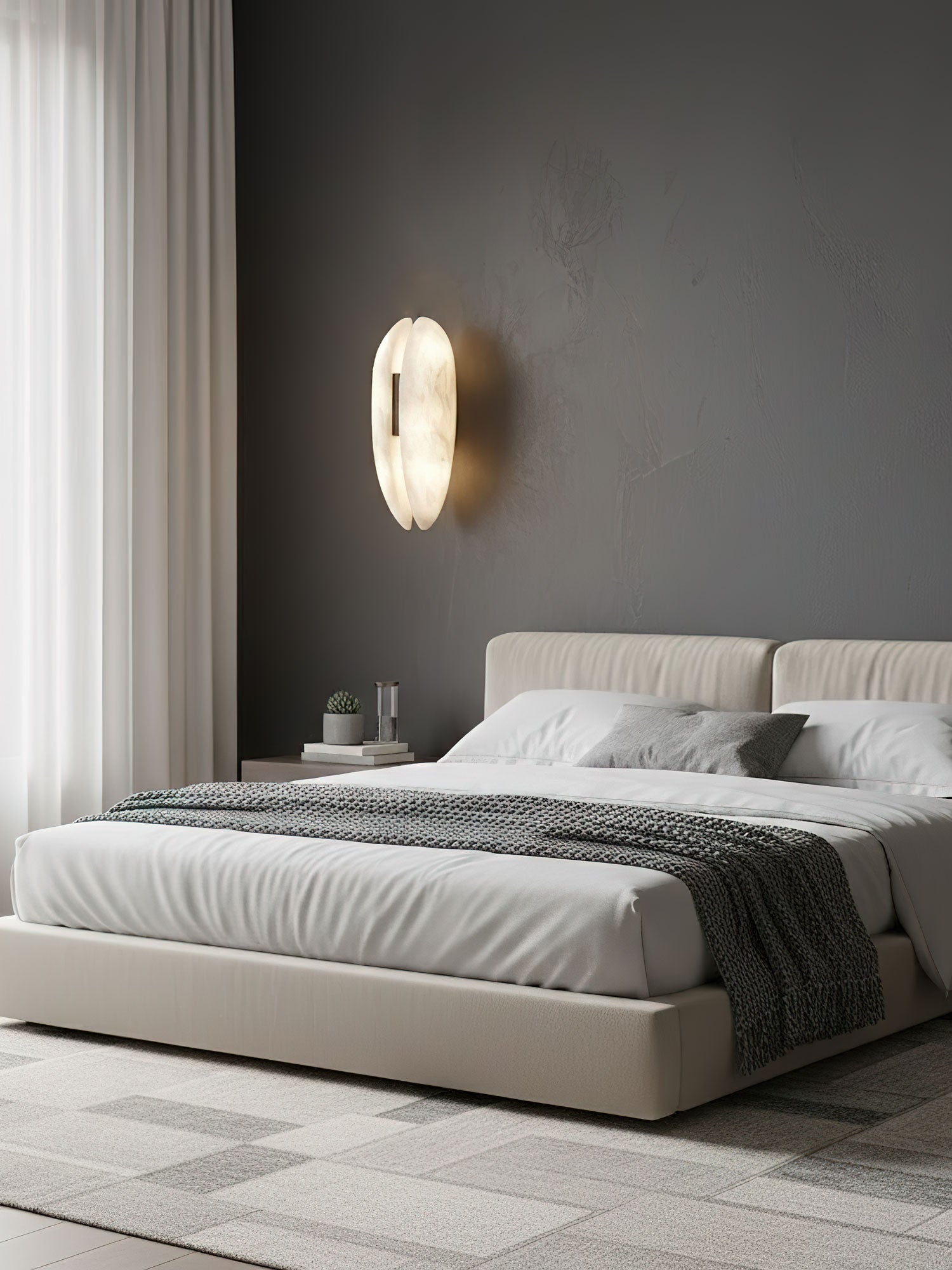 Albeora Alabaster Veil Wall Sconce