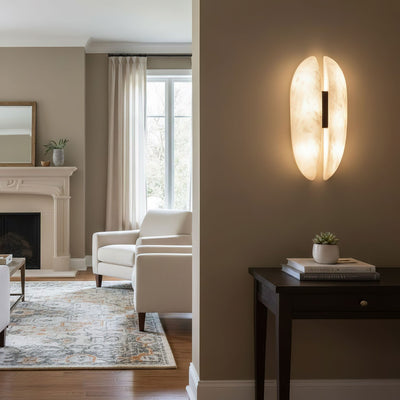 Albeora Alabaster Veil Wall Sconce