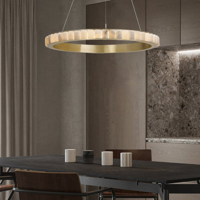 Aurelia Double Ring Alabaster Chandelier