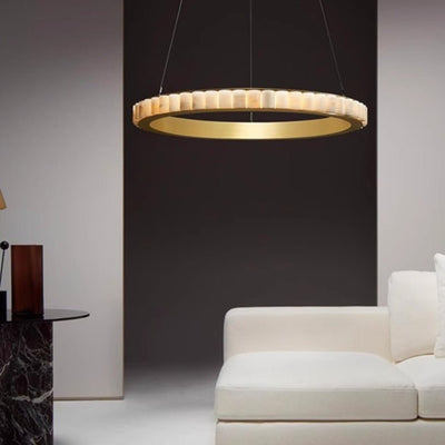 Aurelia Double Ring Alabaster Chandelier
