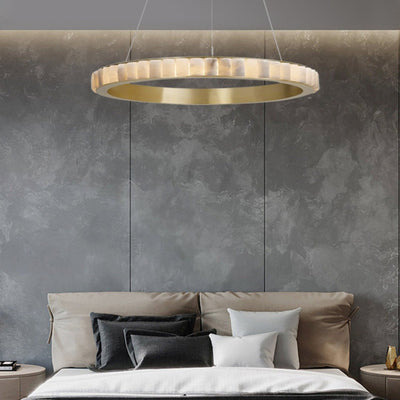 Aurelia Double Ring Alabaster Chandelier