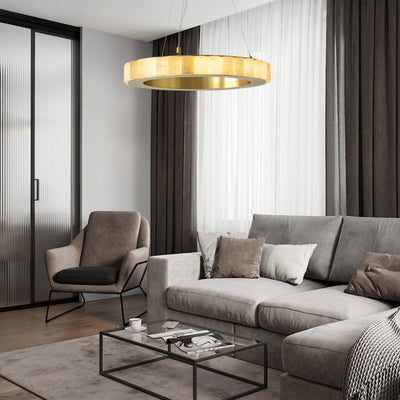Aurelia Double Ring Alabaster Chandelier