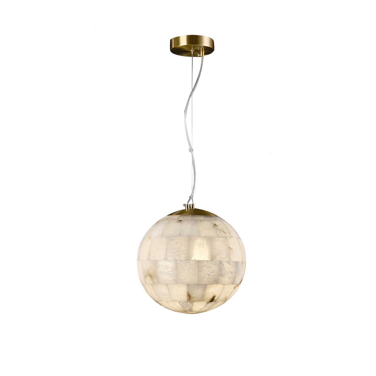 Amo Alabaster Globe Pendant Light