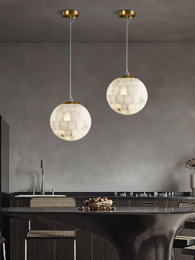 Amo Alabaster Globe Pendant Light
