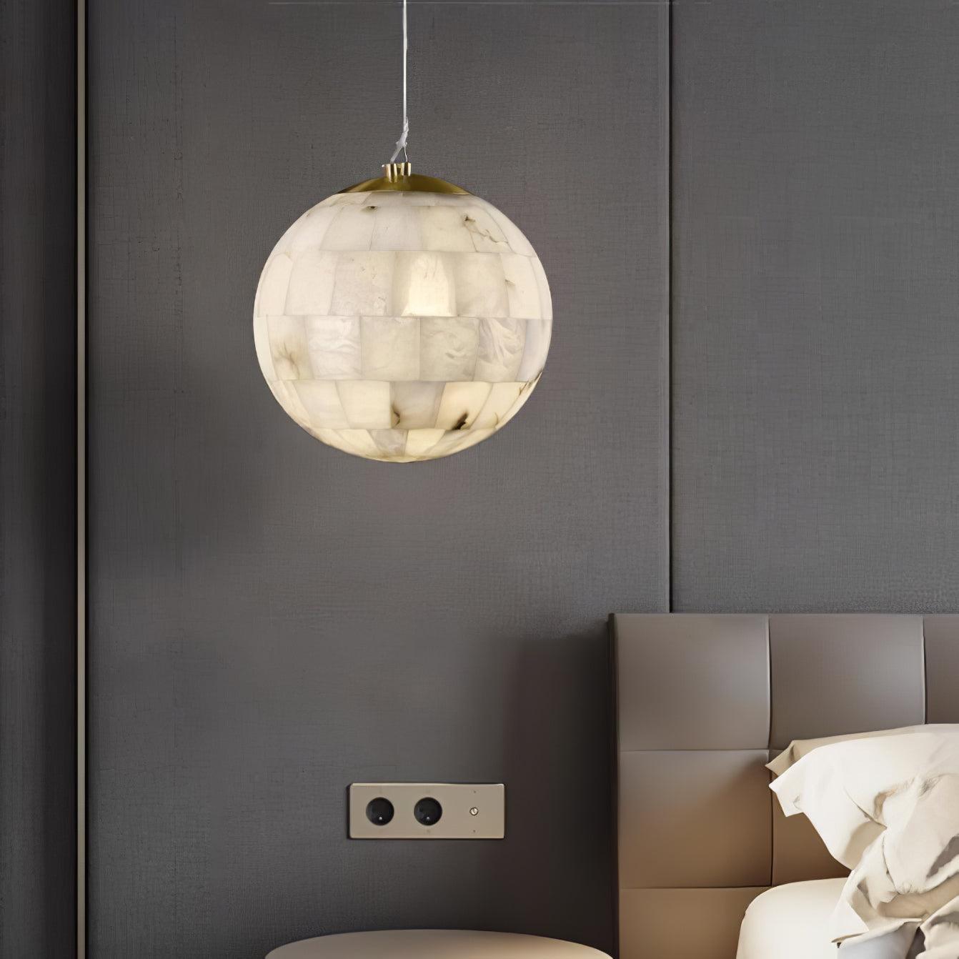 Amo Alabaster Globe Pendant Light