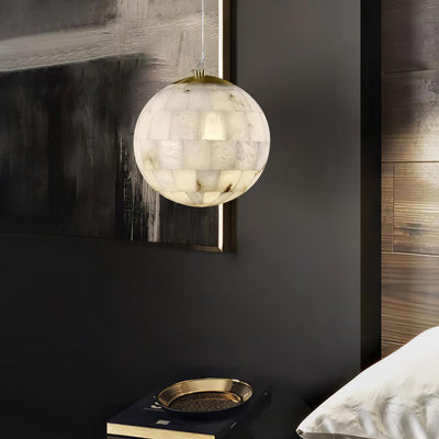 Amo Alabaster Globe Pendant Light
