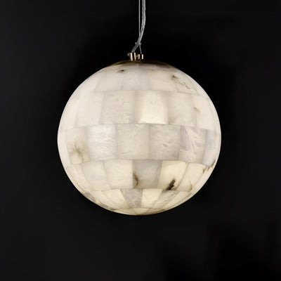 Amo Alabaster Globe Pendant Light