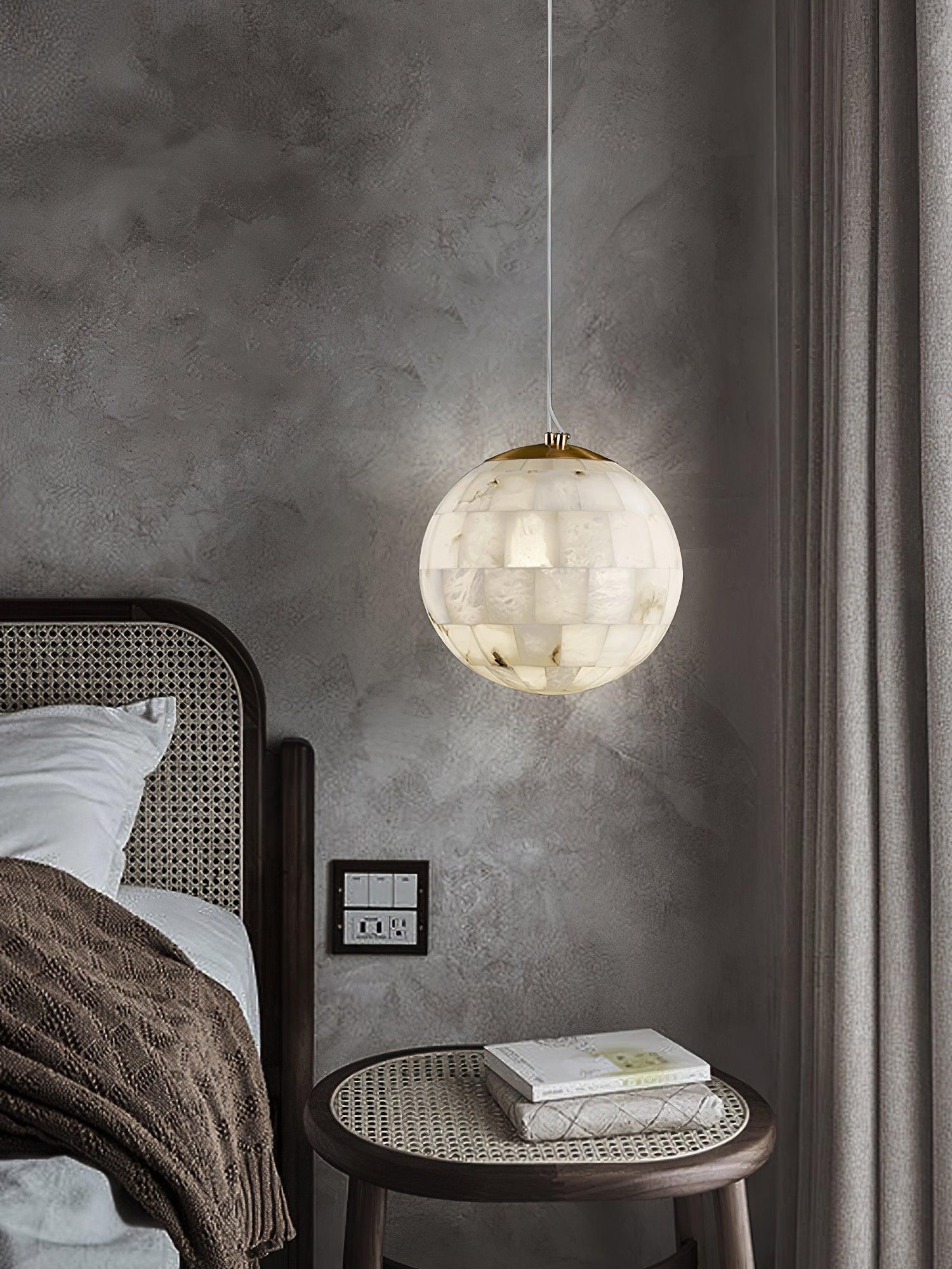 Amo Alabaster Globe Pendant Light
