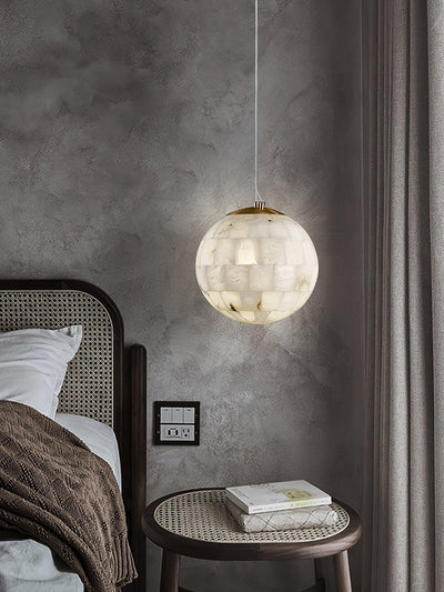 Amo Alabaster Globe Pendant Light