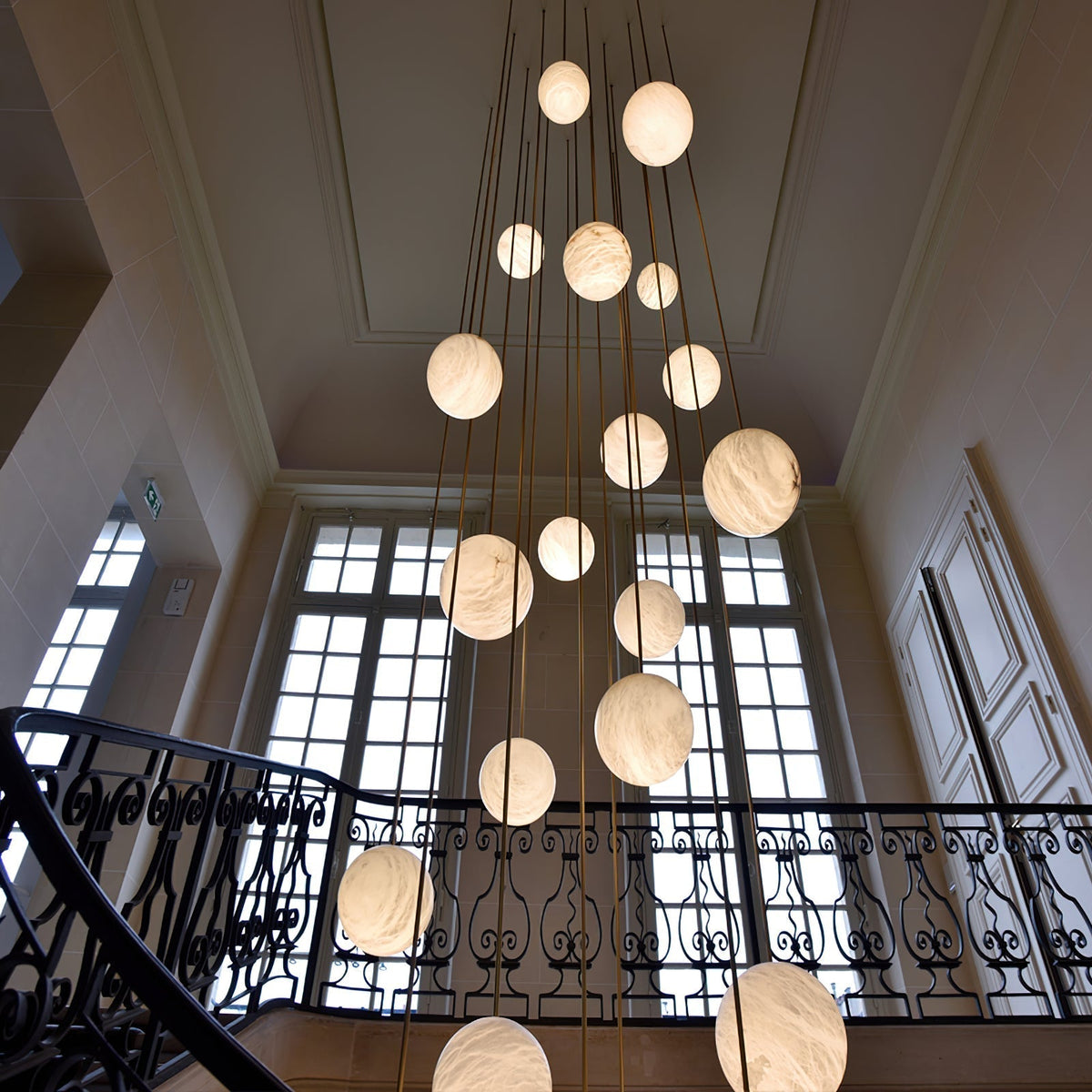 Gloruvye Balls Modern Cluster Alabaster  Chandelier