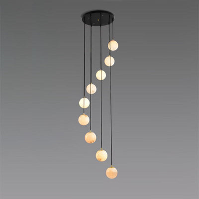Gloruvye Balls Modern Cluster Alabaster  Chandelier