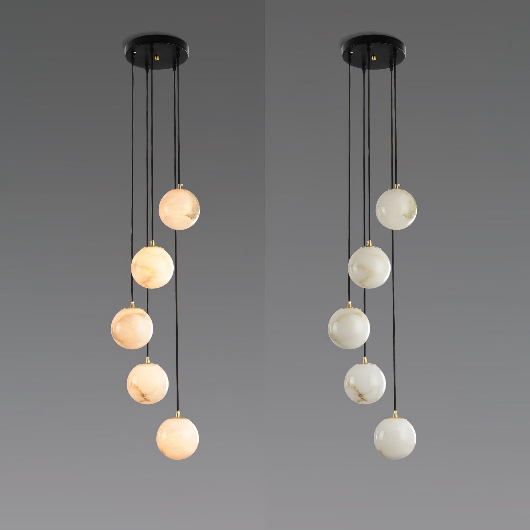 Sexta Alabaster Pendant Light Chandelier