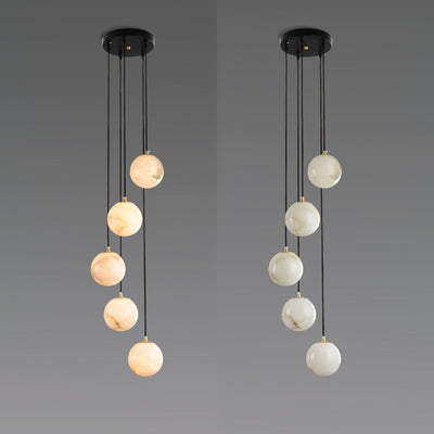 Sexta Alabaster Pendant Light Chandelier