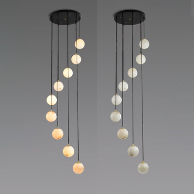 Sexta Alabaster Pendant Light Chandelier
