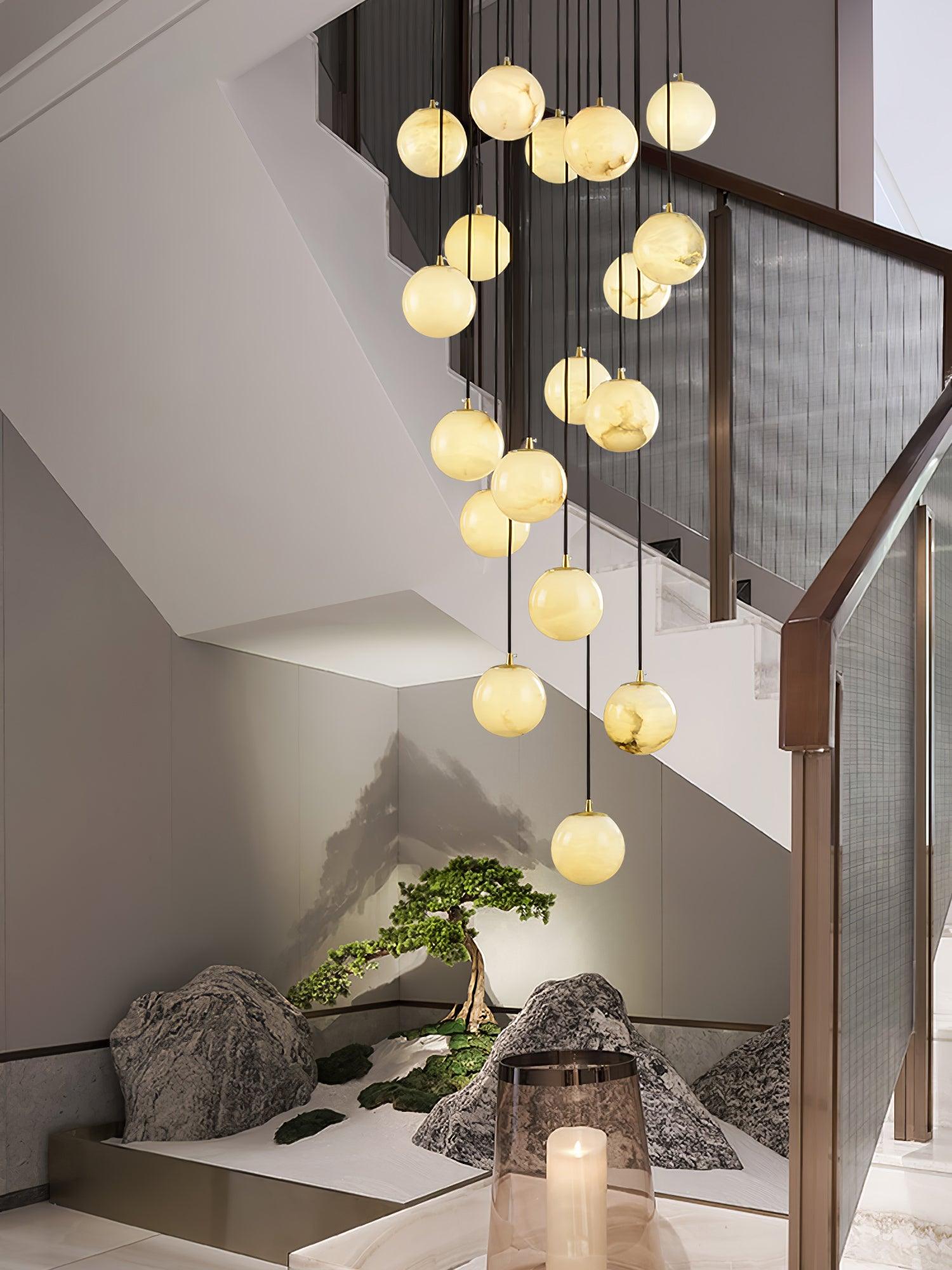 Sexta Alabaster Pendant Light Chandelier
