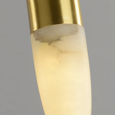 Himinuvye Alabaster Minimalist Bolus Brass Pendant Light