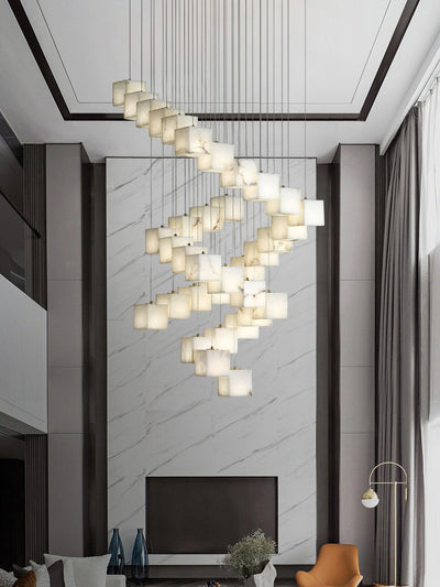 Eurraeel Alabaster Spiral Chandelier