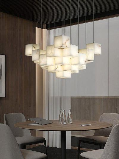 Eurraeel Alabaster Spiral Chandelier