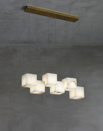 Eurraeel Alabaster Spiral Chandelier